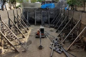 اجرای سازه نگهبان خرپایی در گودبرداری صنعتی