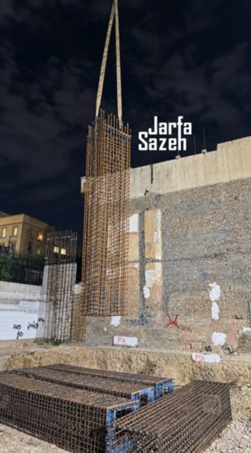 پروژه تاپ دان بتنی ساختمان تجاری - اداری جناح 4 شمعکوبی و دیوار حائل در تاپدان